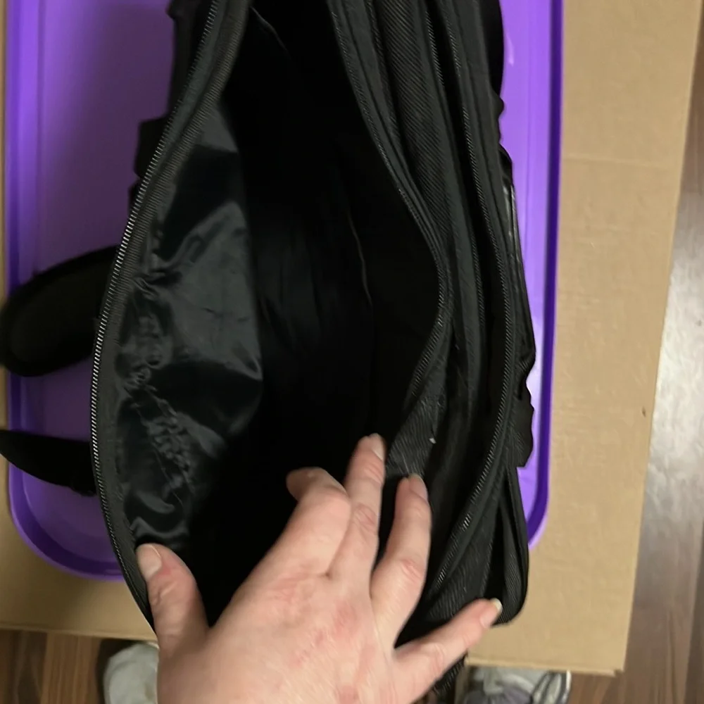 Large black soft briefcase